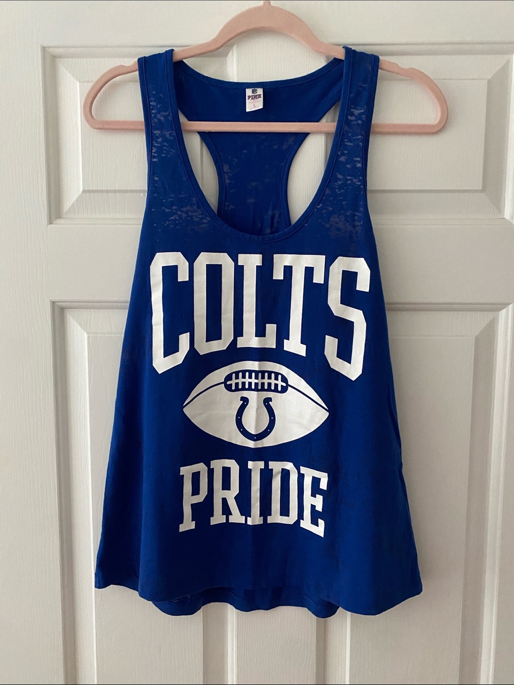 PINK Victoria's Secret Bright Blue Colts Pride Tank Top